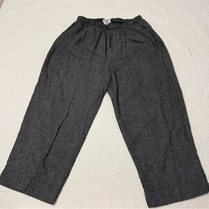 HOT COTTON Woman By Marc Ware Linen Cotton Pants 2X Pin Stripes Black & White